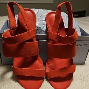 AEROSOLES Women's Bold Red Sandals